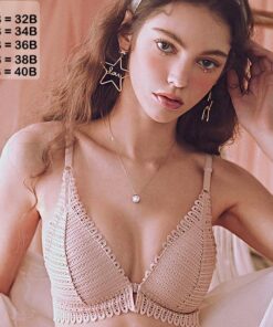 LaxChic elpojošs priekšējais sprādzes mežģīņu krūšturis