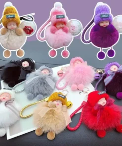 Jauka simulācijas plīša šķielēta lelle