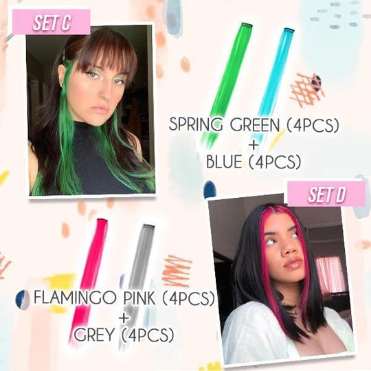 Krāsains matu skapja pagarinājumu komplekts - Image 7