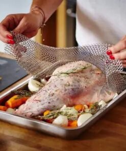 Pārtikas kvalitātes nerūsējošā tērauda ķēdes pasta cepšanas vāks