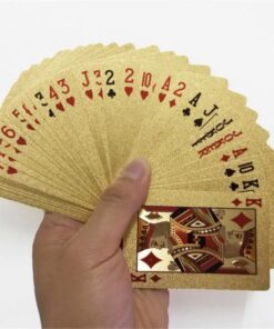 Luksusa 24K zelta folijas pokera spēļu kārtis