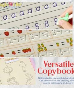 MagicWrite atkārtoti lietojama kaligrāfijas prakses grāmata un pildspalvu komplekts